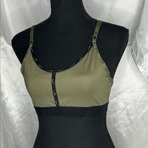 Nike Khaki and Black Sports Bra